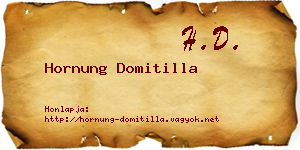 Hornung Domitilla névjegykártya